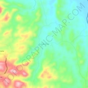 La Arena topographic map, elevation, terrain
