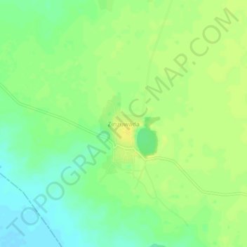 Zinzuwada topographic map, elevation, terrain