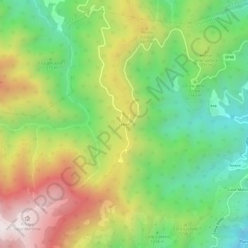 Ceppo topographic map, elevation, terrain