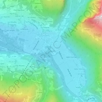 Les Beules topographic map, elevation, terrain