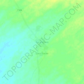 Dara Mboss topographic map, elevation, terrain
