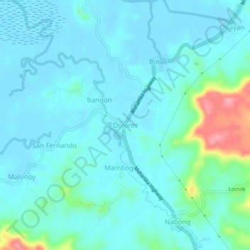 Dolores topographic map, elevation, terrain