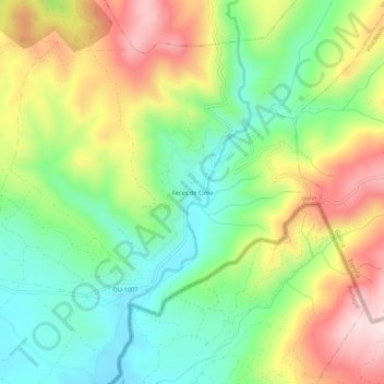 Feces de Cima topographic map, elevation, terrain