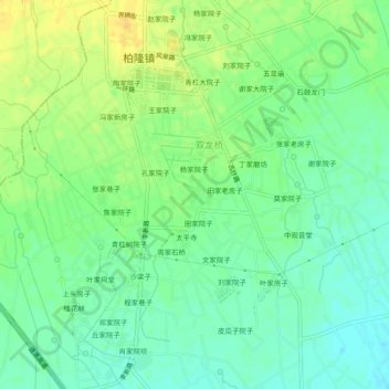 Crane Grove topographic map, elevation, terrain