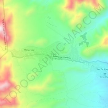 El Salto topographic map, elevation, terrain