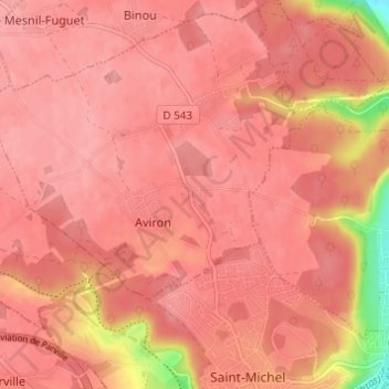 Les Tourelles topographic map, elevation, terrain