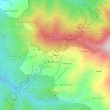 S'ttara topographic map, elevation, terrain