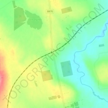Scotscalder topographic map, elevation, terrain