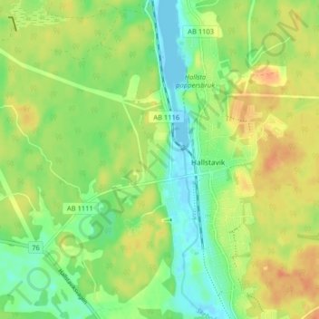 Skärsta topographic map, elevation, terrain