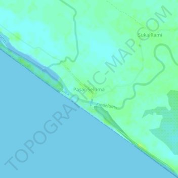 Pasar Seluma topographic map, elevation, terrain