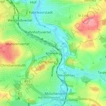 Alsenberg topographic map, elevation, terrain