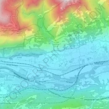 Foresto topographic map, elevation, terrain