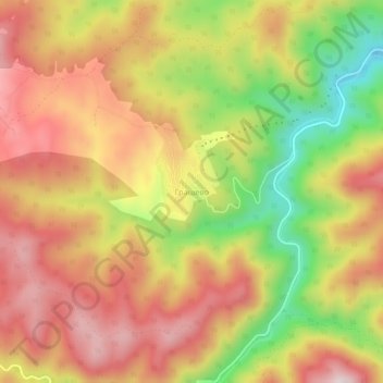 Grashevo topographic map, elevation, terrain
