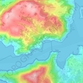 San Felipe topographic map, elevation, terrain