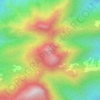 Morro da Bandeira topographic map, elevation, terrain