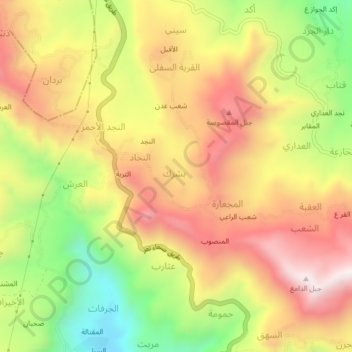 Adin topographic map, elevation, terrain