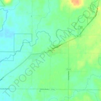 Gleason topographic map, elevation, terrain