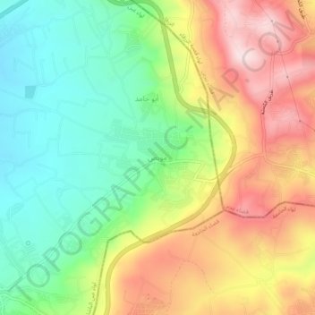 موبص topographic map, elevation, terrain