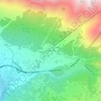 Fonte Cerreto topographic map, elevation, terrain