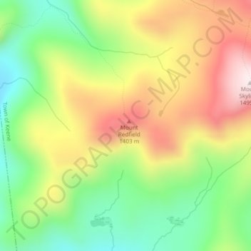 Mount Redfield topographic map, elevation, terrain