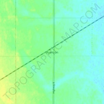 Ryerson topographic map, elevation, terrain