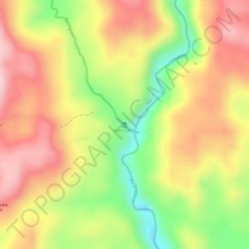 Gran Cañón topographic map, elevation, terrain