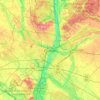 Poznań topographic map, elevation, terrain