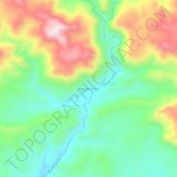 Aguerzega topographic map, elevation, terrain