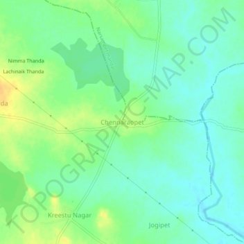 Chennaraopet topographic map, elevation, terrain