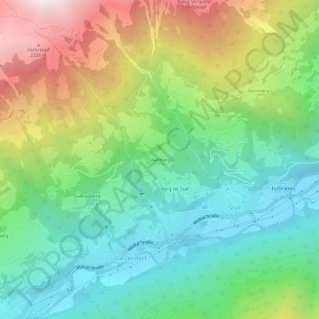 Stieflberg topographic map, elevation, terrain