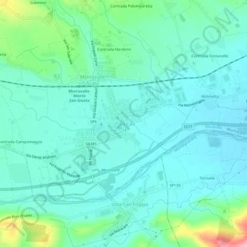 Trodica topographic map, elevation, terrain