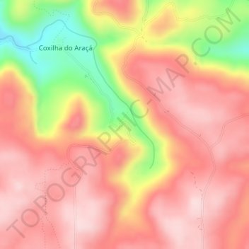 Gruta do Índio topographic map, elevation, terrain