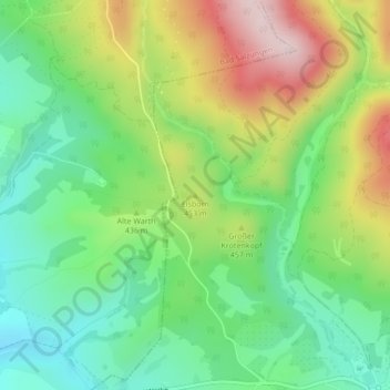 Eisborn topographic map, elevation, terrain