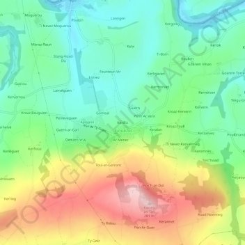Kerilliz topographic map, elevation, terrain