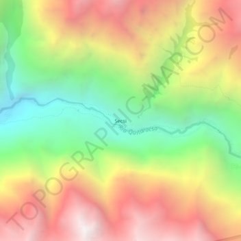 Secsi topographic map, elevation, terrain