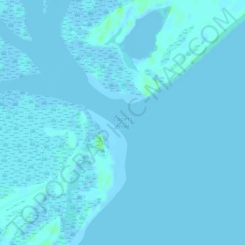 Capers Inlet topographic map, elevation, terrain