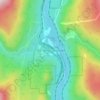 Spuzzum topographic map, elevation, terrain