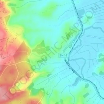 Woodhill topographic map, elevation, terrain