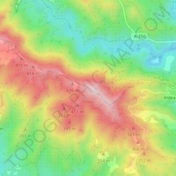 Torre de la Atalaya topographic map, elevation, terrain