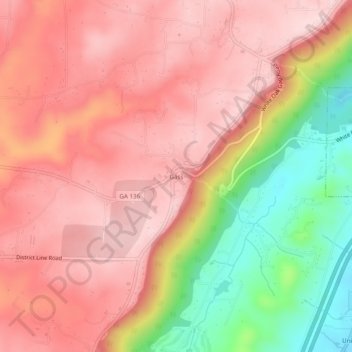 Gass topographic map, elevation, terrain