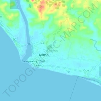 Tres Marias topographic map, elevation, terrain
