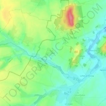Sucé topographic map, elevation, terrain