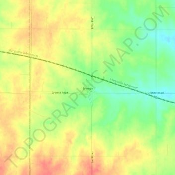 Bremen topographic map, elevation, terrain