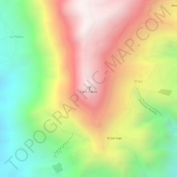 Cerro Cabras topographic map, elevation, terrain