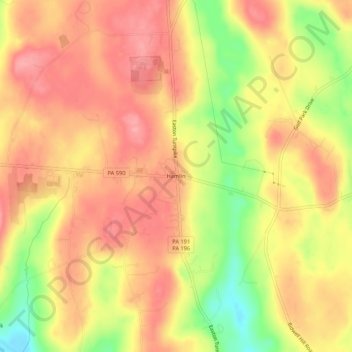 Hamlin topographic map, elevation, terrain
