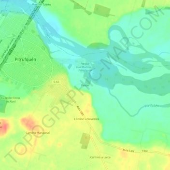 Pulón topographic map, elevation, terrain