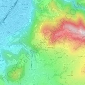 Romage topographic map, elevation, terrain