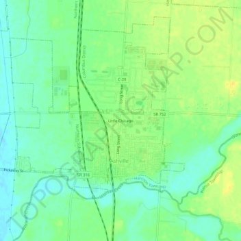 Little Chicago topographic map, elevation, terrain