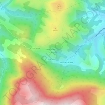 Garaïbie topographic map, elevation, terrain