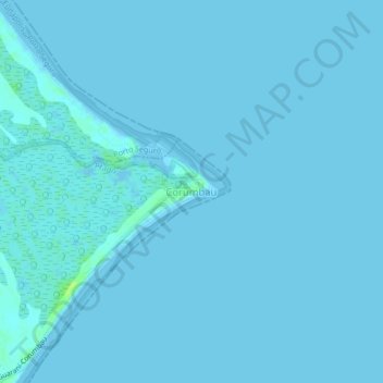 Corumbau topographic map, elevation, terrain